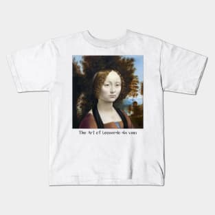 Leonardo da Vinci Renaissance artist painting Kids T-Shirt